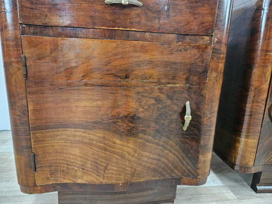 Image 1 of Art Decò Nightstands In Mahogany 1940