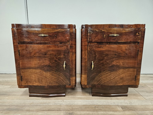 Art Decò Nightstands In Mahogany 1940