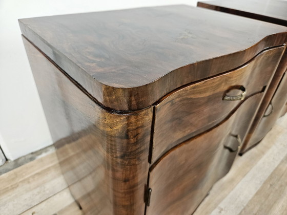 Image 1 of Art Decò Nightstands In Mahogany 1940