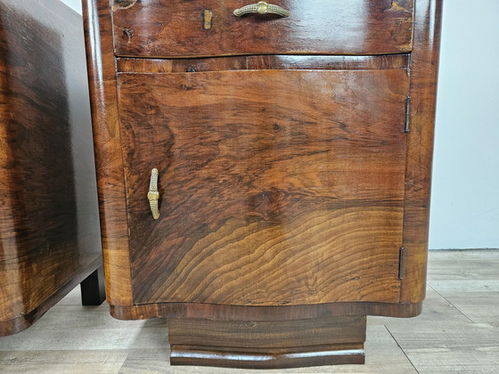 Image 1 of Art Decò Nightstands In Mahogany 1940