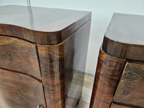 Image 1 of Art Decò Nightstands In Mahogany 1940