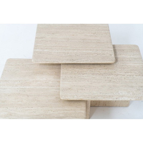 Image 1 of Italian vintage travertin nesting tables