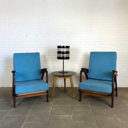 2x Vintage armchairs by B. Sprij for Vlaardingen N.V.