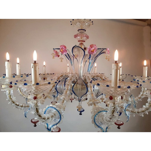 Vintage Murano glass chandelier, Italy