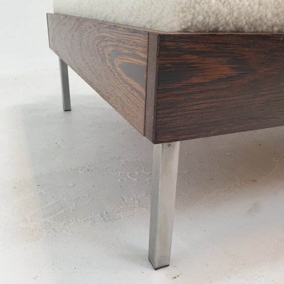 Image 1 of Vintage wengé daybed with dedar cushions and bolster, Netherlands 1970s