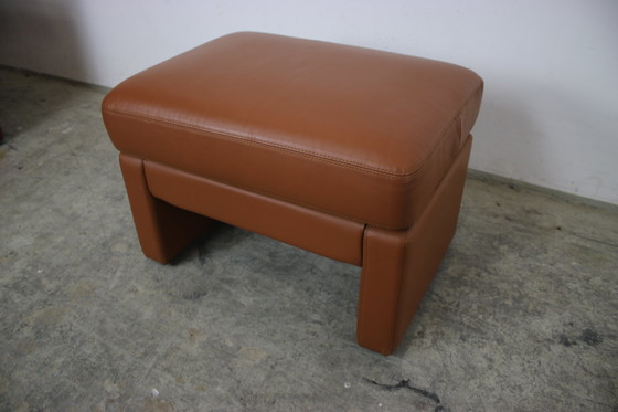 Image 1 of Cor Conseta armchair & stool single-seater designer leather saddle brown