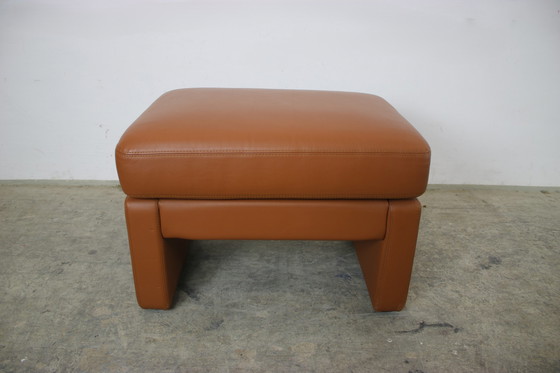 Image 1 of Cor Conseta armchair & stool single-seater designer leather saddle brown