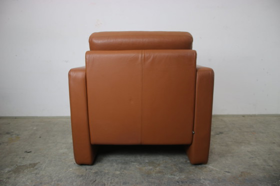 Image 1 of Cor Conseta armchair & stool single-seater designer leather saddle brown