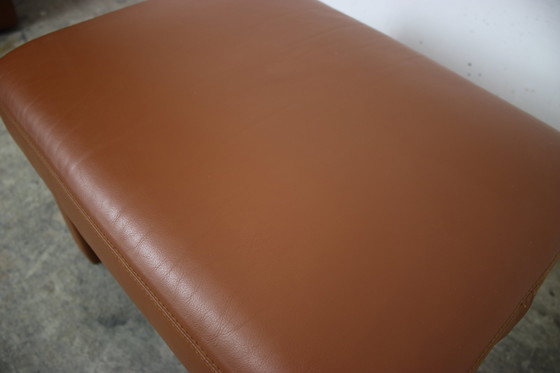 Image 1 of Cor Conseta armchair & stool single-seater designer leather saddle brown