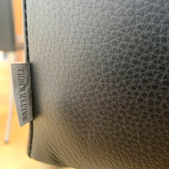 Image 1 of Vintage Jason Litte 1700 chair in chromed aluminum and black leather for Walter Knoll