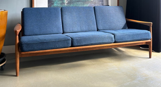 Image 1 of Erik Wørts Kolding oak 3-seater sofa