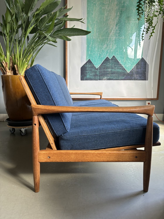 Image 1 of Erik Wørts Kolding oak 3-seater sofa