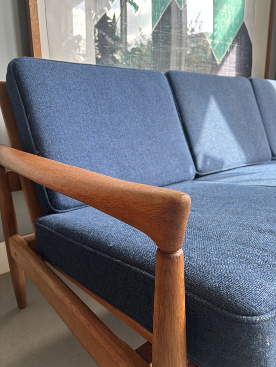 Image 1 of Erik Wørts Kolding oak 3-seater sofa