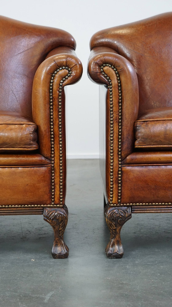 Image 1 of 2 X Sheep Leather Armchair