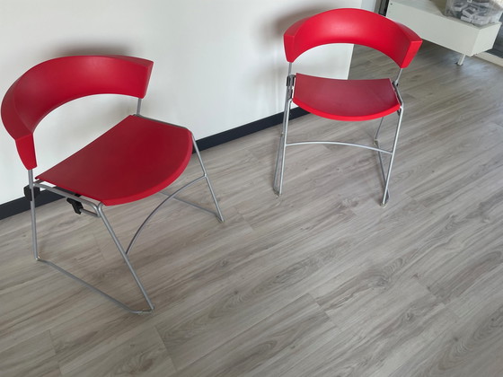 Image 1 of 2x Giroflex chairs stackable