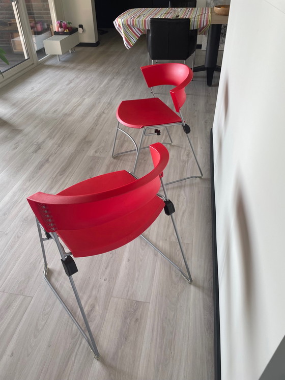 Image 1 of 2x Giroflex chairs stackable