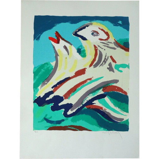 Vintage lithograph by Bengt Åberg