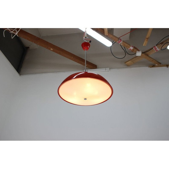 Image 1 of Lampadario rosso di metà secolo Napako, 1970