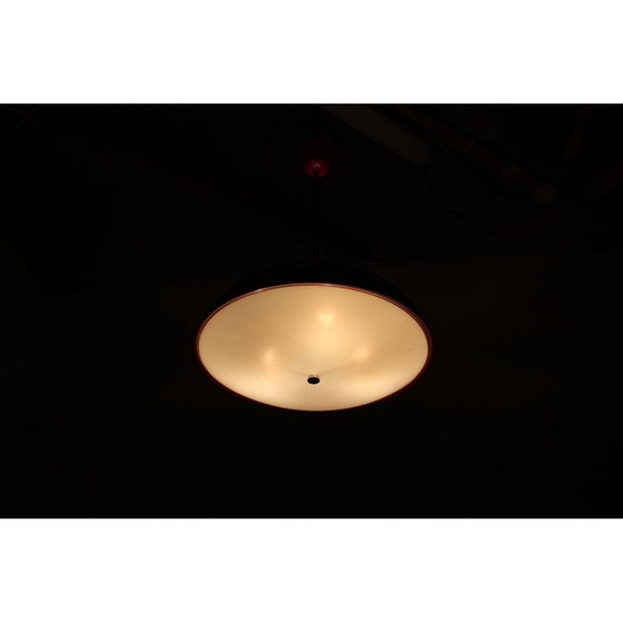 Image 1 of Lampadario rosso di metà secolo Napako, 1970