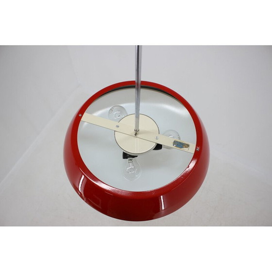 Image 1 of Lampadario rosso di metà secolo Napako, 1970