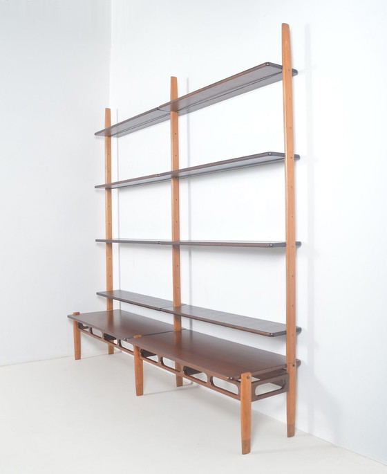 Image 1 of Double Wall Rack Designed By William Watting For Scanflex, 1950s