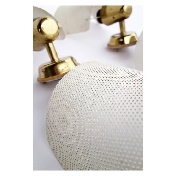 Image 1 of Pair of vintage metal and brass wall lamps by Bag, Switzerland 1950