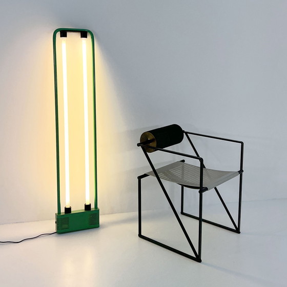 Image 1 of Green Neon Floor Lamp By Gian N. Gigante For Zerbetto, 1980S