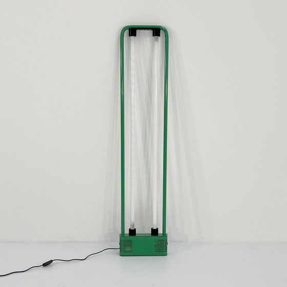 Image 1 of Green Neon Floor Lamp By Gian N. Gigante For Zerbetto, 1980S