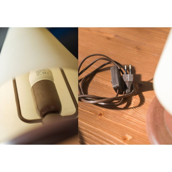 Image 1 of Vintage brass and glass table lamp, 1970-1980