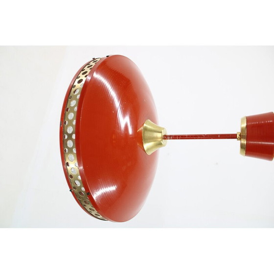 Image 1 of Vintage Space Age pendant lamp in metal and brass for Ludib Bratislava, Czechoslovakia 1970