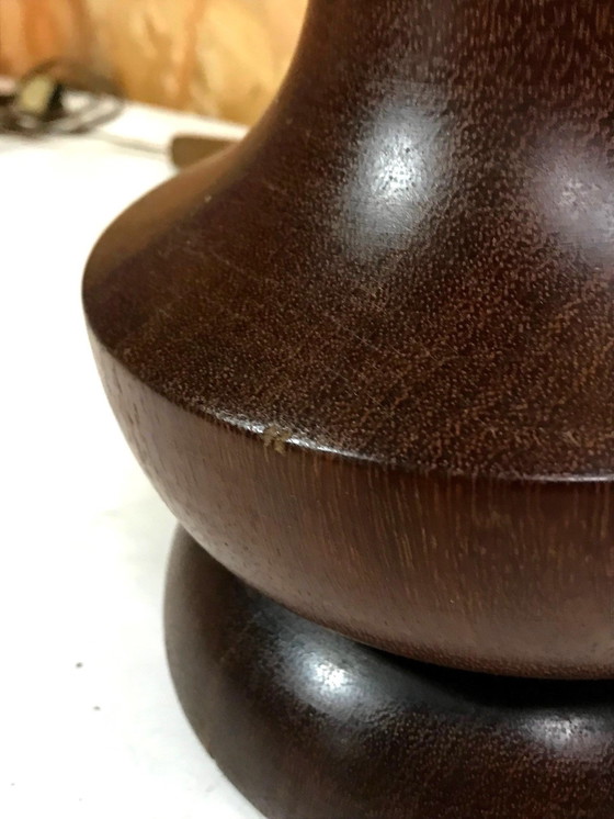 Image 1 of Solid Mahogany Lamp 1970s