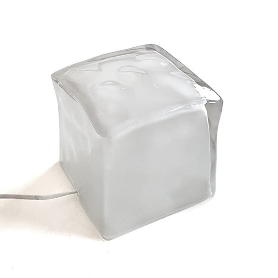 Image 1 of Frosted Glass Ice Cube Table Lamp from Ikea, 1990s