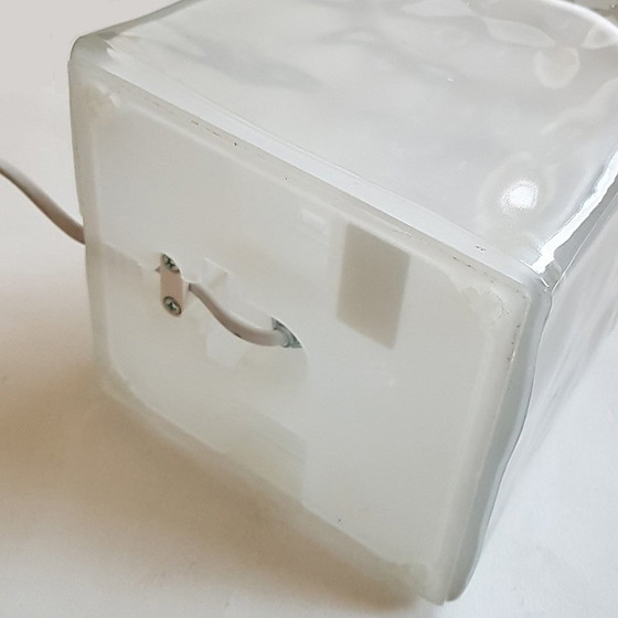 Image 1 of Frosted Glass Ice Cube Table Lamp from Ikea, 1990s