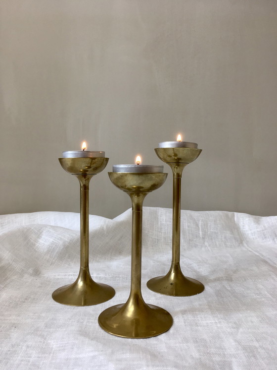 Image 1 of Brass tea/candle light holders