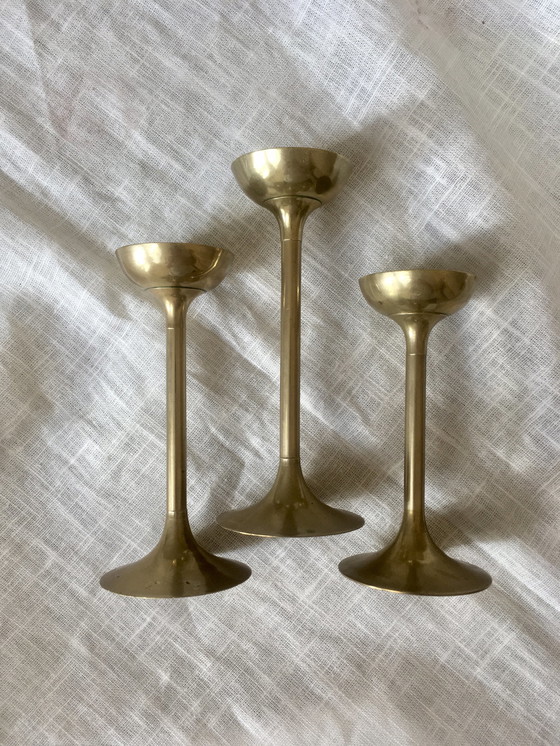 Image 1 of Brass tea/candle light holders