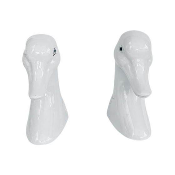 Image 1 of Vintage porcelain bookends, Netherlands 1950