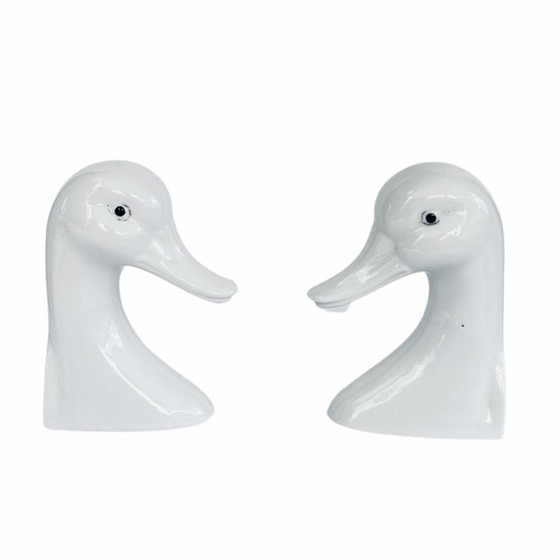 Image 1 of Vintage porcelain bookends, Netherlands 1950