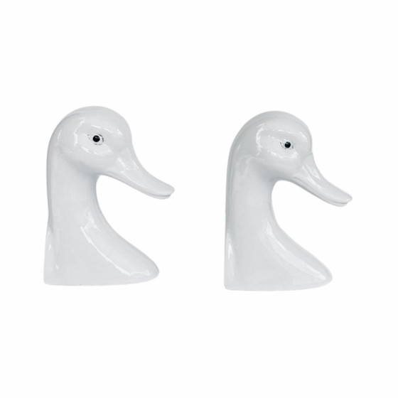 Image 1 of Vintage porcelain bookends, Netherlands 1950