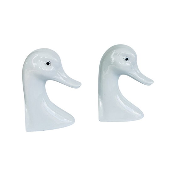 Image 1 of Vintage porcelain bookends, Netherlands 1950