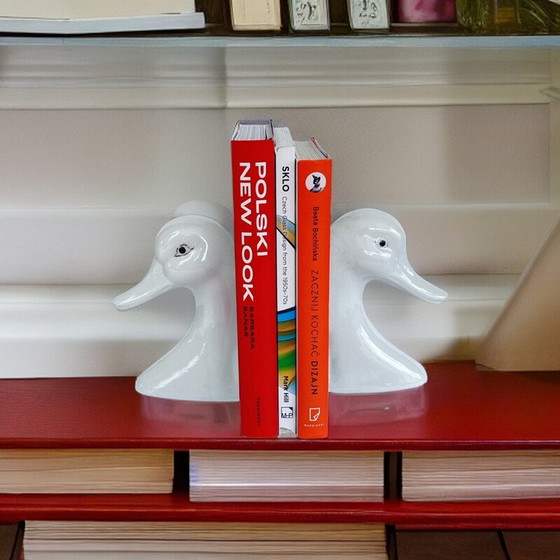 Image 1 of Vintage porcelain bookends, Netherlands 1950