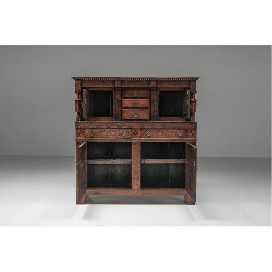 Image 1 of Credenza alta Biedermeier vintage, Germania, anni '40 dell'Ottocento