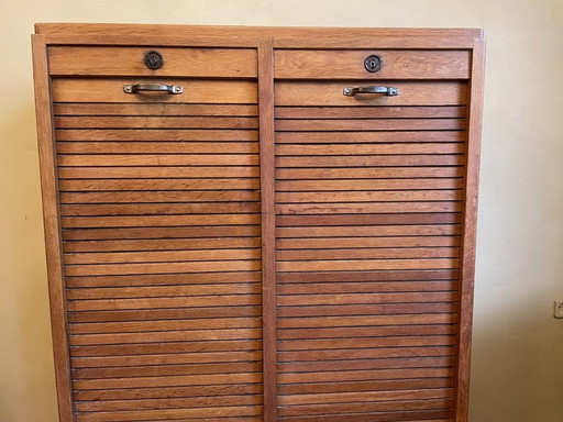 Vintage Shuttered filing cabinet Archive cabinet Music cabinet Office cabinet