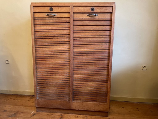 Vintage Shuttered filing cabinet Archive cabinet Music cabinet Office cabinet