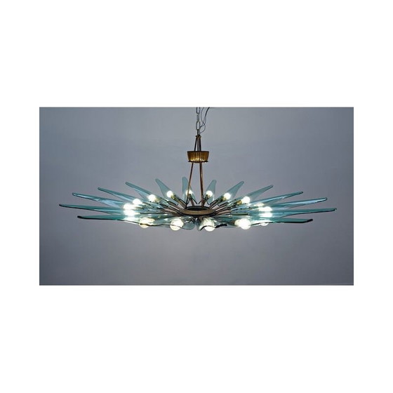 Image 1 of Vintage Dahlia chandelier model 1563A by Max Ingrand for Fontana Arte, Italy 1950