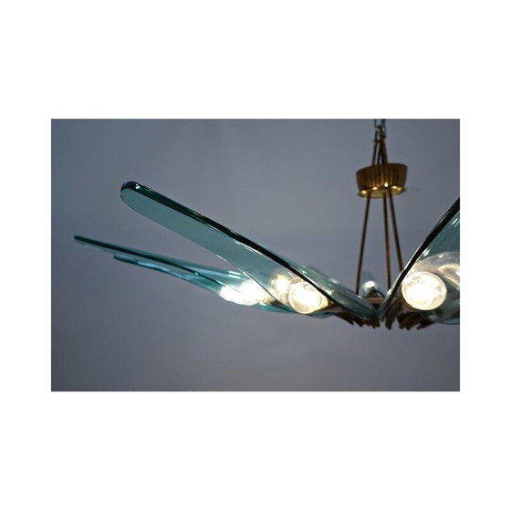 Image 1 of Vintage Dahlia chandelier model 1563A by Max Ingrand for Fontana Arte, Italy 1950