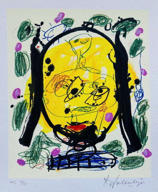 Kees Salentijn - Silkscreen Yellow Face