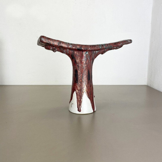 Image 1 of Vaso vintage in ceramica lavica grassa per Otto Ceramic, Germania anni '70