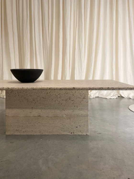 Image 1 of Travertine coffee table