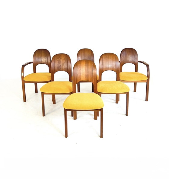 Image 1 of 6X Restored Dining Chair, Holstebro Møbelfabrik '70