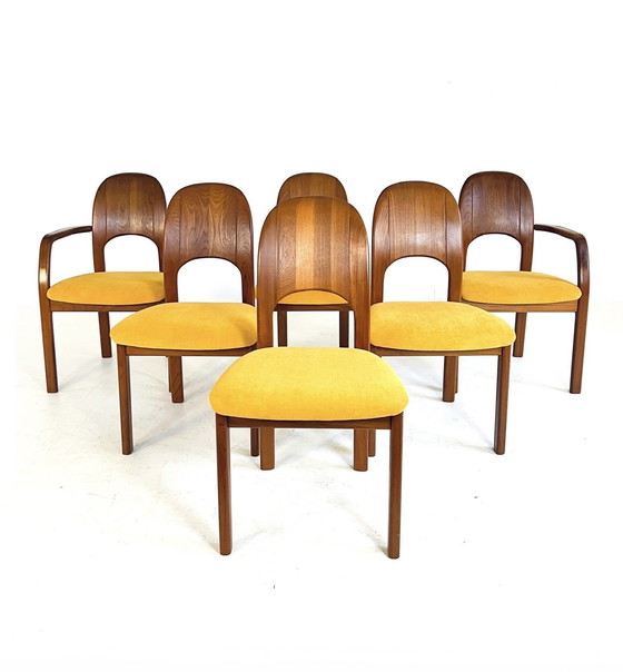 Image 1 of 6X Restored Dining Chair, Holstebro Møbelfabrik '70